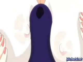 Hentai chick rubbing a Tranny dong