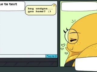 Īss distance relationship~undertale komikss dub(alphys x undyne)