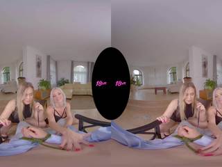 18VR Zazie Skymm & Selvaggia goddess want your Money and Hard phallus