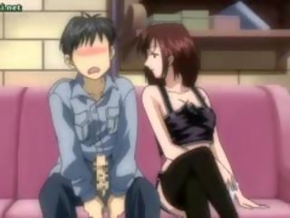 Flirty Anime bitch In Black Stockings