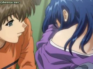 Busty Anime femme fatale Gets Sperm