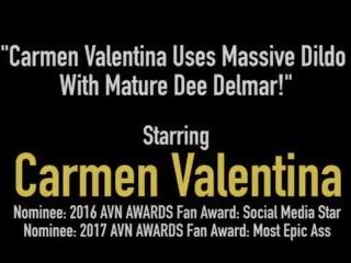 Carmen Valentina Uses Massive Dildo with prime Dee.