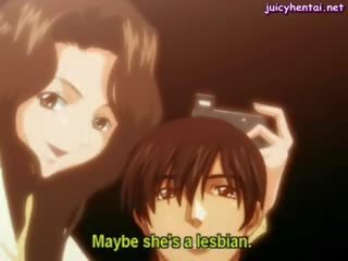 Anime lesbietes tribbing un love-making