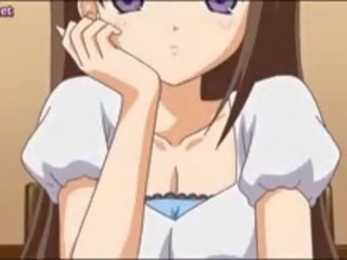Anime tiener babes zuigen een peter