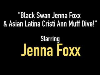 Černý swan jenna foxx & asijské latina cristi ann rukávník skok!