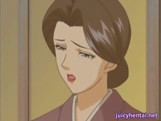 Hentai milf krijgt geboord en masturbated