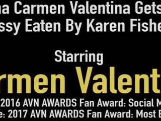 लाटीना कारमेन valentina हो जाता है उसकी पुसी खाया द्वारा karen fisher