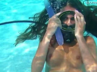 Underwater Self adult movie With Purple Dildo by Nora Shmandora